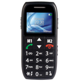 FM-7500 Fm-7500 eenvoudige mobiele telefoon voor senioren met sos-paniekknop zwart