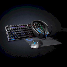 GCK51110BKFR Gaming combo kit | 5-in-1 | toetsenbord, koptelefoon, muis en muismat | zwart | azerty | frans