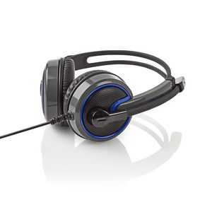GHST200BK Gaming headset | over-ear | stereo | 2x 3.5 mm | opvouwbare microfoon | 2.20 m | zonder verlichting