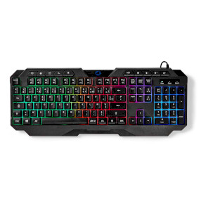 GKBD110BKFR Bedraad gaming toetsenbord | usb type-a | membrane toetsen | led | azerty | frans | usb gevoed | len