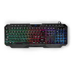 GKBD110BKND Bedraad gaming toetsenbord | usb type-a | membrane toetsen | led | qwerty | scandinavisch | usb gevo