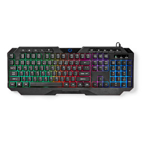 GKBD110BKUS Bedraad gaming toetsenbord | usb type-a | membrane toetsen | led | qwerty | us internationaal | usb 