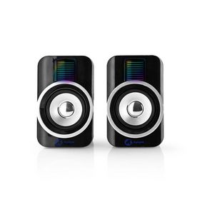 GSPR20020BK Gaming speaker | speaker-kanalen: 2 | usb gevoed | input: 1x 3,5 mm | 30 w | rgb | volumebediening |
