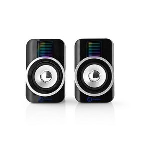 GSPR20020BK Gaming speaker | speaker-kanalen: 2.0 | usb gevoed | 3,5 mm male | 30 w | rgb | volumebediening