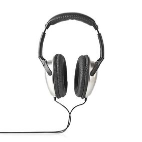 HPWD1201BK Bedrade over-ear koptelefoon | kabellengte: 6.00 m | volumebediening | zilver / zwart