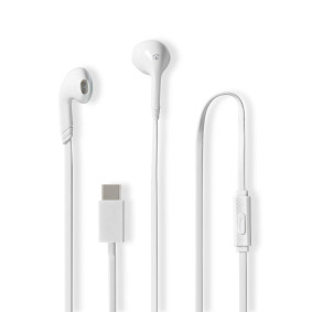 HPWD4024WT Bedrade koptelefoon | usb-c™ | kabellengte: 1.20 m | ingebouwde microfoon | volumebediening | 