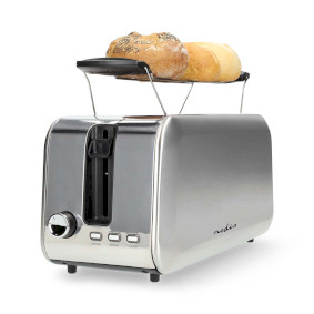 KABT400AL Broodrooster | 4 sneetjes brood | 2 lange sleuven | bruining niveaus: 7 | ontdooifunctie | aluminium