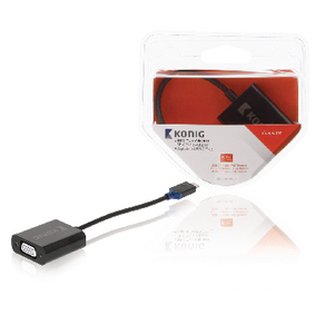 KNC64850E02 Adapter USB-C Male - VGA Female 15-Pins Antraciet