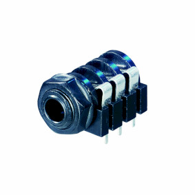 NTR-NYS216 Stereoconnector 6.35 mm female zwart