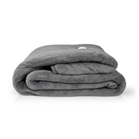 PEBL150CGY Elektrische deken | bovendeken | 2 personen | 200 x 180 cm | 9 warmte standen | wasmachinebestendig 