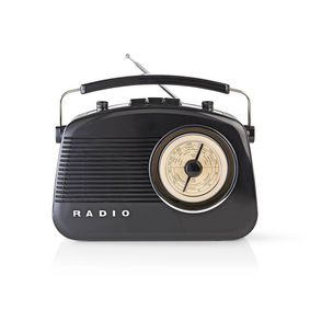 RDFM5000BK Fm-radio | tafelmodel | am / fm | batterij gevoed / netvoeding | analoog | 4.5 w | ip20 | handgreep 