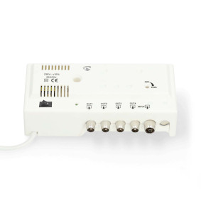 SAMP42244WT Catv-versterker | versterking: 20 db | 47 - 694 mhz | outputs: 4 | versterkingsregelaar | wit