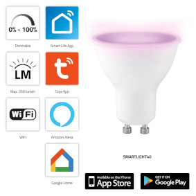SMARTLIGHT40 Smartlight40 smart led-kleurenlamp met wi-fi