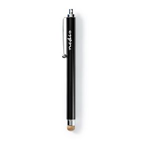 STYLC101BK Stylus pen | gebruikt voor: smartphone / tablet | koperdoek tip | 1 stuks | met clip | balpen | zwar