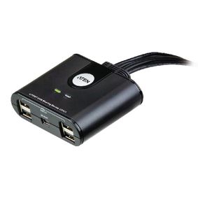 US424-AT 4-Poorts USB Schakelaar Zwart