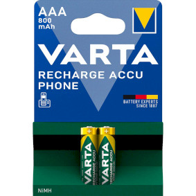 VARTA-T398B Oplaadbare nimh batterij aaa 1.2 v 750 mah 2-blister