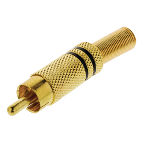 VGAP24900B Connector rca male goud/zwart