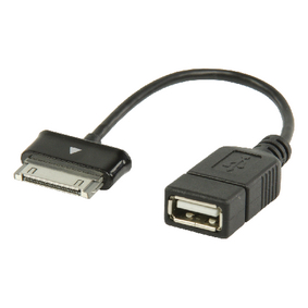 VLMP39205B0.20 Data en oplaadkabel samsung 30-pins male - usb a female 0.20 m zwart