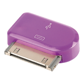 VLMP39900U 30-Pins Adapter Apple Dock 30-Pins - USB Micro-B Female Paars
