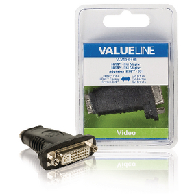 VLVB34911B High speed hdmi met ethernet adapter hdmi female - dvi-d 24+1-pins female zwart