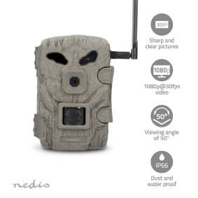 WCAM460GN Wildlife camera | 4g | 1080p@30fps | 30.0 mpixel | 2 mpixel cmos | ip66 | 4g | black no-glow ir | ni