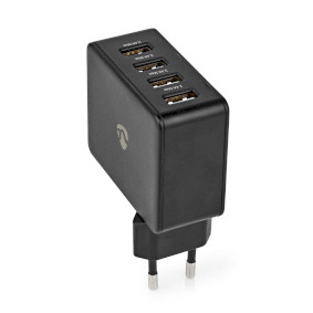 WCHAU481ABK Oplader | 24 w | snellaad functie | 4x 2.4 a | outputs: 4 | 4x usb-a | geen kabel inbegrepen | singl