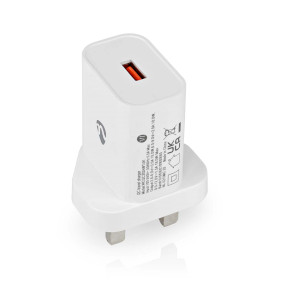 WCQC302AWTUK Oplader | 18 w | qc3.0 | snellaad functie | 3.0 a | outputs: 1 | usb-a | automatische voltage select
