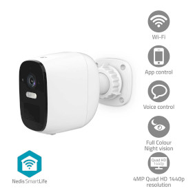 WIFICBO32WT Smartlife camera voor buiten | wi-fi | spotlight | 4mp quad hd 1440p / 2560x1440 | ip66 | max. batte