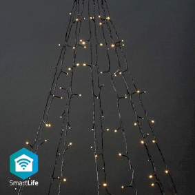 WIFILXT01W200 Smartlife-kerstverlichting | boom | wi-fi | warm wit | 200 led's | 20.0 m | 10 x 2 m | android™