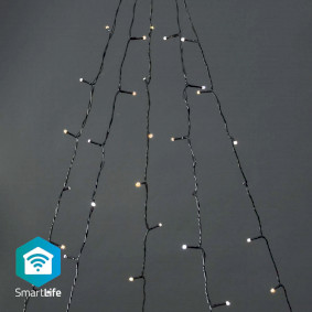 WIFILXT12W200 Smartlife-kerstverlichting | boom | wi-fi | warm tot koel wit | 200 led's | 20.0 m | 5 x 4 m | andro