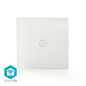 WIFIWS10WT Smartlife wandschakelaar | wi-fi | enkel | muurmontage | 1000 w | android™ / ios | glas | wit