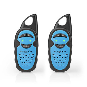 WLTK0300BU Walkie talkie set | 2 handsets | tot 3 km | frequentiekanalen: 3 | ptt | tot 3 uur | blauw / zwart