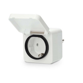 ZBPO130FWT Smartlife slimme stekker | zigbee 3.0 | ip44 | energiemeter | 3680 w | type f (cee 7/7) | -25 - 55 &