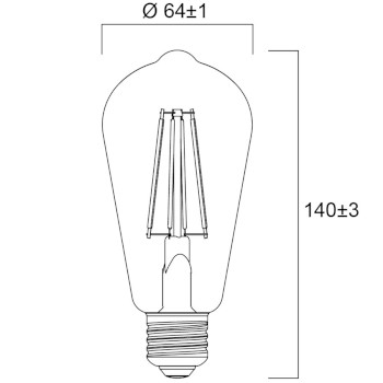 0029310 Toledo rt st64 v5 gl 420lm 825 e27 sl Product foto