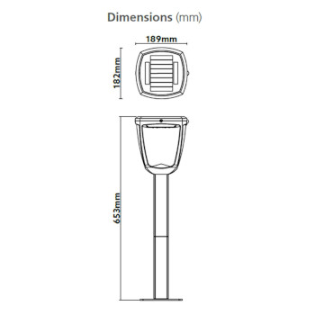 0054042 Gizmo solar bollard lantern Product foto