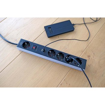 1159780615 5-voudige stekkerdoos met usb power delivery voor snel opladen (1x oplader type c, 2x usb 2,4 a, 1,5 Product foto