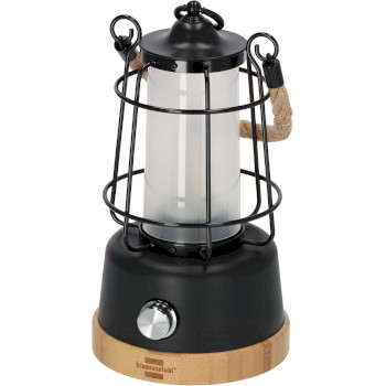 1171800 Oplaadbare campinglamp cal 1 met henneptouw en bamboevoet (370 lm, ip44, brandtijd tot 75h, dimbaar, Product foto