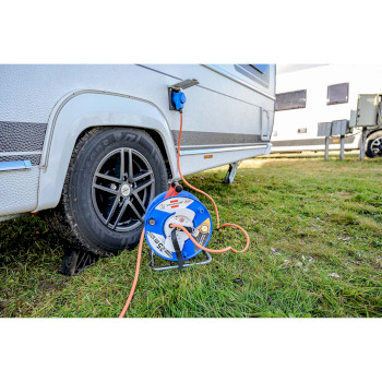 1182470100 Cee-kabelhaspel met 23+2m rn-kabel in oranje (camping kabelhaspel met cee-hoekkoppeling incl. stekke Product foto