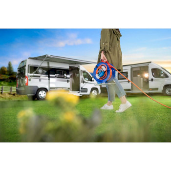1182470100 Cee-kabelhaspel met 23+2m rn-kabel in oranje (camping kabelhaspel met cee-hoekkoppeling incl. stekke Product foto
