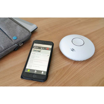 1290090 Brennenstuhl®connect slimme rook- en hittemelders wrhm01 met app-melding en doordringend alarms Product foto