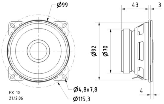 VS-FX10/4 Inbouw speaker Product foto