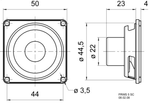 VS-FRWS5SC/8 Inbouw speaker Product foto