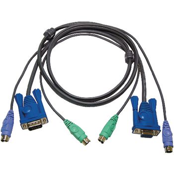 2L-5005P/C Kvm kabel vga female 15-pins / 2x ps/2-connector - vga male / 2x ps/2-connector 5.0 m