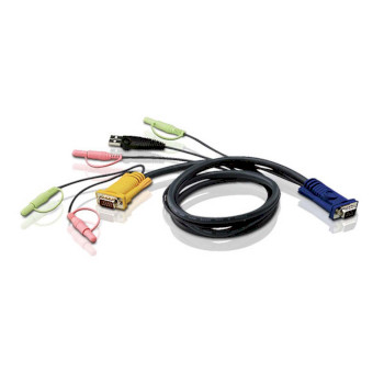 2L-5302U 1.8m usb kvm kabel met 3 in 1 sphd en geluid