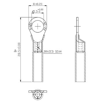 RND 465-00163 Ring terminal rood 5.3 mm n/a pu = 100 st Product foto
