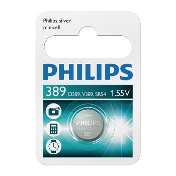 389/00B Philips minicells battery silver 389 1-blister