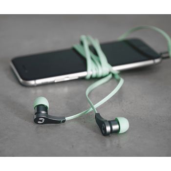 3EP100PT Lace headset in-ear 3.5 mm ingebouwde microfoon 1.2 m peppermint In gebruik foto