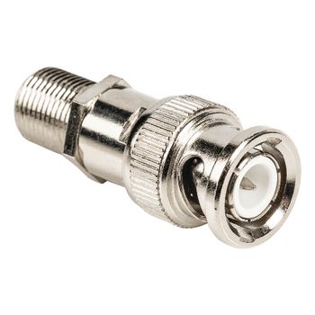 606301091 Coax-adapter xlr bnc male - f-connector female zilver