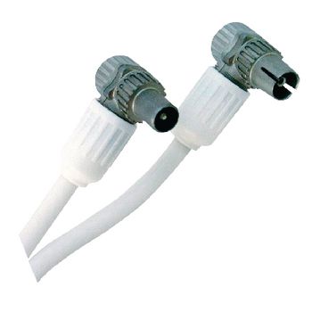 695020444 Coaxkabel coax male (iec) - coax female (iec) haaks 5.00 m wit