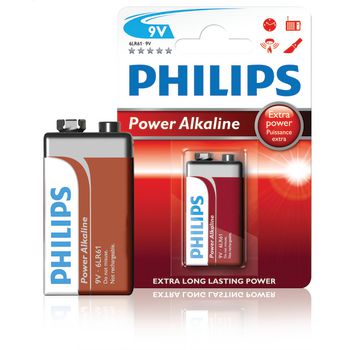 6LR61P1B/10 Philips power alkaline battery 9v 1-blister